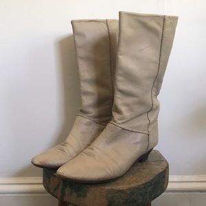 Vintage Frye Western Boots in Beige